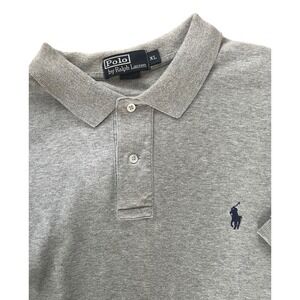 Polo Ralph Lauren Polo Shirt Mens XL Gray Short Sleeve Cotton Pony Logo